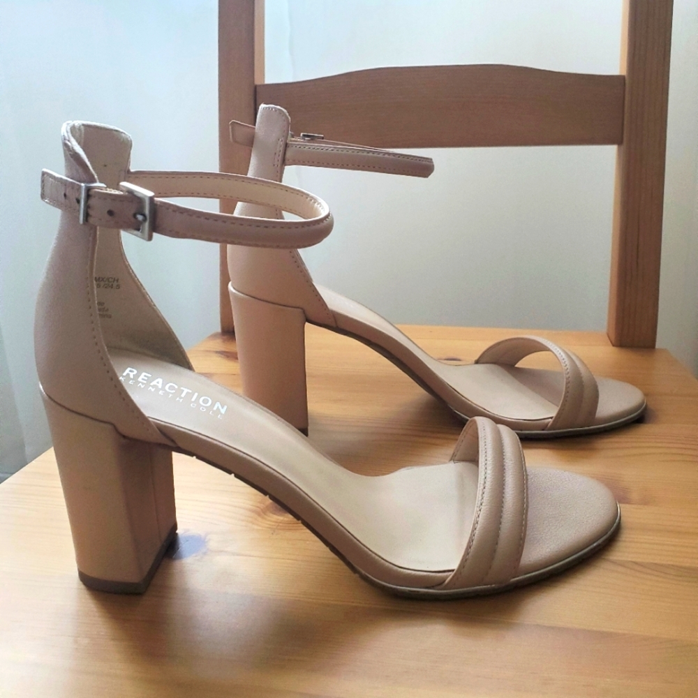 Kenneth Cole Reaction Lolita Leather Size 8 Heels